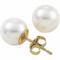 14K Yellow 4 mm Cultured Pearl Earring